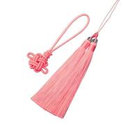 Styles ethniques faits à la main Pompons bicolores avec nœuds de bonne chance Pendentif suspendu Décoration de la maison Porte-clés de mode Accessoire fait main Origine