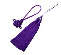 Styles ethniques faits à la main Pompons bicolores avec nœuds de bonne chance Pendentif suspendu Décoration de la maison Porte-clés de mode Accessoire fait main Origine