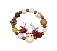 Styles Femmes Perles Mode avec Pompons Détail Texture Bois Convient à Diverses Occasions Bijoux de tous les jours