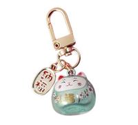 Styles Japonais Dessin Animé Chats Porte-clés Pendentif Cloches En Métal Figurine Animale Breloque Pour De Et De Richesse Mignon Les Filles