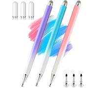 Stylet 2 en 1 pour tablette Samsung Galaxy Tab A9/A9+/7 Lite/A7/A8/A8 Plus, haute sensibilité et stylet de précision pour iPad/iPhone/Fire/Lenovo/Pixel Tables tous les appareils tactiles (rose +