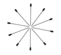 Stylet 7 en 1 multi-outils [stylet pour écran tactile, stylo à bille, règle, niveau, support de téléphone, tire-bouchon, tournevis Phillips et tête plate ] (lot de 2) 10 Pack Black Refills