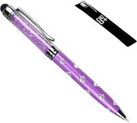 Stylet À Écran Tactile Capacitif 2-En-1 Et Stylo À Bille Avec Cristaux Swarovski. Recharge Gratuite Pour Un Stylo (Violet)[STY9130865]