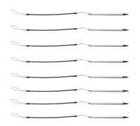 Stylet à Écran Tactile Résistif 8 Pièces en Plastique avec Tube Aluminium | Pointe Fine, Cordon à Ressort et Lanière en Spirale, Usage pour Caisse Retail et Borne Musée, Prise en Main Confortable