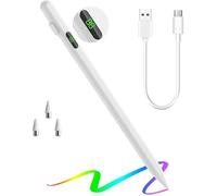 Stylet à écran Tactile,Universel Compatible avec iPad-iPhone-Samsung (Hors S Pen),avec Affichage De Batterie, Fixation Magnétique