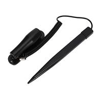 Stylet à stylet à résistance ASHATA en plastique noir haute sensibilité pour écran tactile de navigation de voiture, stylet tactile à stylet avec fil de ressort 70 cm après étirement, pour machines PO