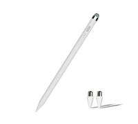 Stylet A16 pour iPad 2018-2025, double pointe, 2 charges, stylet à sensibilité inclinable compatible iPad 11/10/9/8/7/6e génération, Pro 12,9/11/13", M4, Air 3/4/5/M2/M3, Mini 5/6 (blanc)