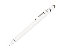 Stylet Actif, 5V 0.2A Stylo Capacitif Portable en Alliage D'Aluminium Pointe Fine avec Clip pour Tablette (Blanc)