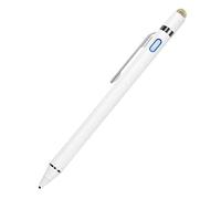 Stylet Actif capacitif Universel, Stylet à écran Tactile en Aluminium avec Clips, Remplacement du Stylet S, Stylet pour Android Tablette de téléphone (Blanc)