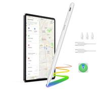 Stylet anti-perte pour iPad, Find My Support, inclinable et magnétique, raccourcis, batterie 10H, 3 pointes remplaçables de 1,5 mm, compatible avec Apple iPad 2018-2025