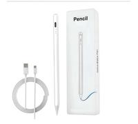 Stylet Apple IPad Magnétique - Détection Inclinaison 60°, Sensibilité Pression, Pointe Fine, Blanche