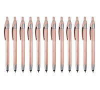 Stylet avec stylo à bille pour iPad Mini, iPad 2/3, nouvel iPad, iPhone 5 4s 4 3 Gs, iPod Touch, Motorola Xoom, XYBoard, Droid, Samsung Galaxy, Asus 12 Pack rose