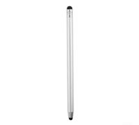 Stylet capacitif à double extrémité en silicone pour éviter les traces de doigts, convient pour tablettes, téléphones (argent)