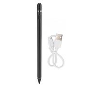 Stylet capacitif Actif Stylet Premium USB Rechargeable à Tactile Fine Tactile Stylo pour Le Dessin de l'écriture sur Les tablettes Android iOS téléphones alliages en Aluminium (Noir)