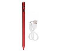 Stylet capacitif Actif Stylet Premium USB Rechargeable à Tactile Fine Tactile Stylo pour Le Dessin de l'écriture sur Les tablettes Android iOS téléphones alliages en Aluminium (Rouge)