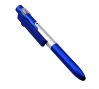 Stylet capacitif pour écran tactile avec lumière LED intégrée et stylo à bille, support de téléphone pour plus de commodité (bleu)
