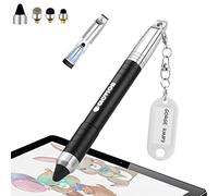 Stylet capacitif pour iPad iPhone avec capuchon magnétique, stylet pour écrans tactiles pour enfants, tablettes et tous les appareils à écran tactile - Noir