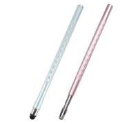 Stylet Capacitif pour Tablettes et Smartphones, Lot de 2 | Alliage D’aluminium, Pointe Floquée, Réponse Rapide, Navigation en Cours en Ligne et Étude