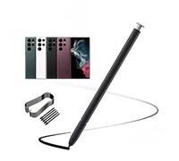 Stylet de rechange pour Galaxy S22 Ultra (sans Bluetooth) pour Samsung Galaxy S22 Ultra 5G Stylet tactile de rechange + embouts (argent)