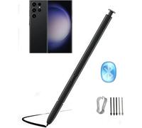 Stylet de rechange pour Samsung Galaxy S23 Ultra 5G avec capteur de pression, contrôle sans contact Air Command + 5 embouts (noir fantôme)