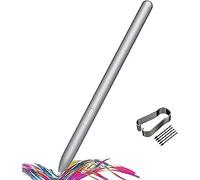 Stylet de Remplacement pour Samsung Galaxy Tab S10 Ultra S Pen, Stylet pour Galaxy Tab S10, Tab S10+, Tab S10 Ultra, avec Pointes/Plumes (sansBluetooth),Argent Platine
