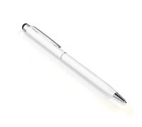 Stylet Écran Tactile Universel Embout Silicone Stylo A Bille Clip Intégré Blanc