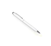Stylet Écran Tactile Universel Embout Silicone Stylo A Bille Clip Intégré Blanc