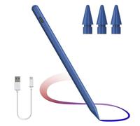 Stylet iPad à faible latence, sensibilité d'inclinaison, rejet de la paume, se fixe magnétiquement compatible avec Apple iPad Pro 2018-2024 12,9/11/13" M4, iPad 6/7/8/9/10e, iPad Mini 6/5e, iPad Air