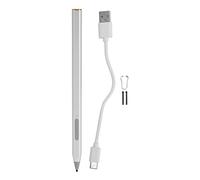 Stylet magnétique MPP2.0, Stylet Rechargeable Classe 4096, Port de Charge de Type C, Pointe HB d'origine,Stylet pour écran Tactile en Alliage d'aluminium avec détection de Pression (Argent)