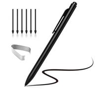 Stylet magnétique pour stylo Remarkable 2/1 et Kindle Scribe, stylo numérique de rechange avec gomme supérieure, 4096 niveaux de pression, 6 pointes supplémentaires et clip, noir