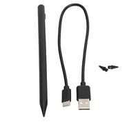 Stylet Magnétique Rechargeable pour Tablette iOS, Crayon Capacitif Actif, Pointe Pom Résistante, Couleur Noire - Recharge Magnétique Rapide, Fonction Bluetooth, Compatible Systèm (Noire)