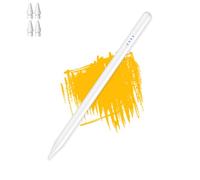Stylet magnétique type C pour iPad 9e et 10e génération (2018-2024) avec fonction Palm Rejection&Tilt Sensitive, stylet pour iPad 6/7/8/9/10, Pad Air 3/4/5, Pad Mini 5/6, Pad Pro 11"/12,9" Blanc