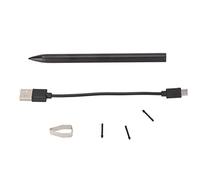 Stylet magnétique Universel en Alliage d'aluminium, 4 096 Niveaux de Pression, avec Effacement Rapide et Droit, pour tablettes et Ordinateurs Portables Pro. (Rouge) (Noir)