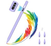 Stylet MoKo pour iPad 2018-2025,Stylet USB-C à Charge Rapide avec Écran LED et Sensibilité à L'inclinaison pour Apple iPad A16/11/10/9/8/7/6,Air 7/6/5/4/3/M3/M2,Pro 13"/12,9"/11"/M4,Mini 7/6/5, Violet