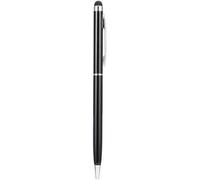Stylet noir 2 en 1 pour écran tactile capacitif et stylo à bille, pointe en fibre ultra sensible et torsadée pour tablette, PC, téléphone, stylets, accessoires