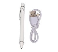 Stylet Pointe en cuivre Actif capacitif Pointe Fine écran Tactile Crayon numérique avec Pince pour Tablette (Blanche)