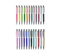Stylet pour écran Tactile Cristal Diamant Acier Inoxydable Lot de 2 Noir