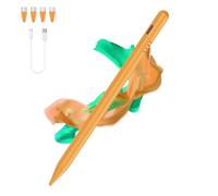 Stylet pour écrans tactiles, stylet de type C avec 4 embouts à pompon, rechargeable pour Android, compatible avec Samsung/Huawei/Lenovo/Mi/Vivo et autres smartphones et tablettes Android - Orange