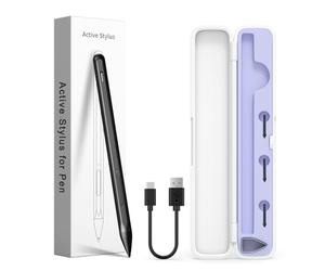 Stylet pour HP Envy X360, Pavilion X360, Specter X360, MPP 2.0 Tilt-Active Stylet avec 4096 niveaux de sensibilité à la pression, étui de rangement pratique, prend en charge la charge rapide de type