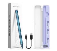 Stylet pour HP Envy X360, Pavilion X360, Specter X360, MPP 2.0 Tilt-Active Stylus Pen avec 4096 niveaux de sensibilité à la pression, étui de rangement pratique, prend en charge la charge rapide de