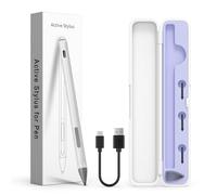 Stylet pour HP Envy X360, Pavilion X360, Specter X360, MPP 2.0 Tilt-Active Stylus Pen avec 4096 niveaux de sensibilité à la pression, étui de rangement pratique, prend en charge la charge rapide de