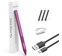 Stylet pour HP Envy X360 Pavilion x360 Specter X360 Spectre x2 Envy x2 Écran tactile rechargeable MPP 2.0 Tilt Pencil 4096 Sensibilité à la pression en utilisant le protocole Microsoft MPP Rouge