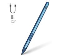 Stylet pour HP Envy X360 Pavilion X360 Specter X360 Spectre X2 Envy X2 Rechargeable MPP 2.0 Tilt Active Pen avec sensibilité à la pression 4096, rejet de paume, charge Tpye-c, bleu