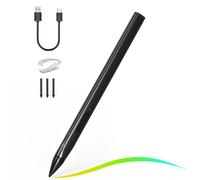 Stylet pour HP Envy X360 Pavilion X360 Specter X360 Spectre X2 Envy X2 Stylo rechargeable MPP 2.0 Tilt Active Pen avec sensibilité à la pression 4096, rejet de paume, design triangulaire, noir