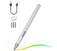 Stylet pour HP Envy X360 Pavilion X360 Specter X360 Spectre X2 Envy X2 Stylo rechargeable MPP 2.0 Tilt Active Pen avec sensibilité à la pression 4096, rejet de paume, design triangulaire, argenté