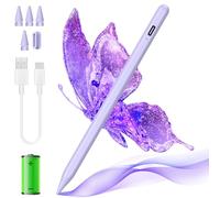 Stylet pour iPad 2018-2023 Bluetooth Apple iPad Pencil compatible avec iPad 10/9/8/7ème génération, iPad Mini 6/5, iPad Air 3-5, iPad Pro 11"/12,9", iPad capacitif à 7 pointes Taro Violet