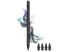 Stylet pour iPad 2018-2023, charge rapide USB C, avec stylet Palm Rejection pour iPad, compatible avec iPad 6/7/8/9/10th, iPad Air 3/4/5th, iPad Mini 5/6th, iPad Pro 11"/12,9" (Noir)