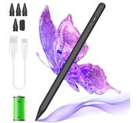 Stylet pour iPad 2018-2025 - 14 minutes de charge rapide - Bluetooth - Compatible avec iPad 10/9/8/7, avec 4 pointes - Noir