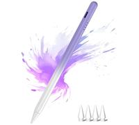 Stylet pour iPad 2018-2025, 2 stylets actifs à charge rapide avec rejet de paume, compatible avec Apple iPad 11 (A16)/10/9/8/7/6, i-Pad Pro M4/12,9"/11", Air M3/M2/5/4/3, Mini 6/5 - Violet dégradé