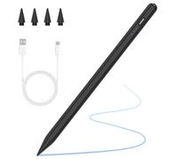 Stylet pour iPad 2018-2025 avec rejet de paume, stylet actif pour iPad 10e/9e/8e/7e/6e génération, pour iPad Pro 11/12,9", pour iPad Air 5e/4e/3e génération, pour iPad Mini 6e/5e génération (Noir)